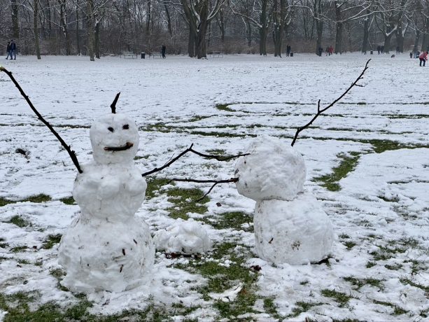 Human with pet, unknown artists